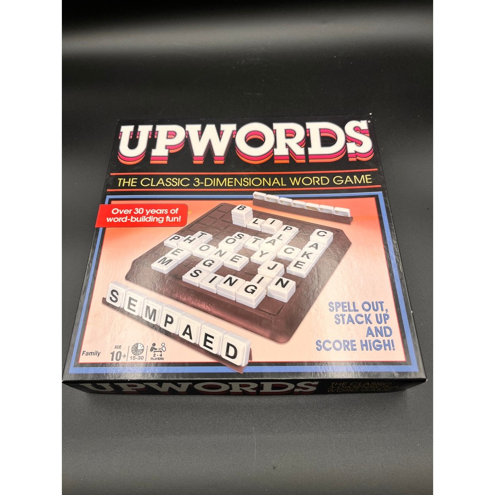 Upwords 3D Word Game Hasbro Complete Classic Family Board Game Vintage‎
